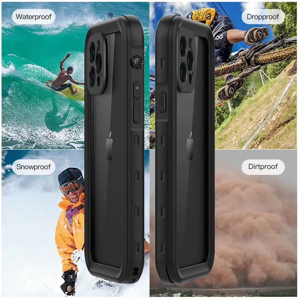 

IP68 Waterproof Case For iPhone 12 Pro Max 12 Mini Armor Cover 360 Full Body Outdoor Swimming ShockProof Phone Case Coque