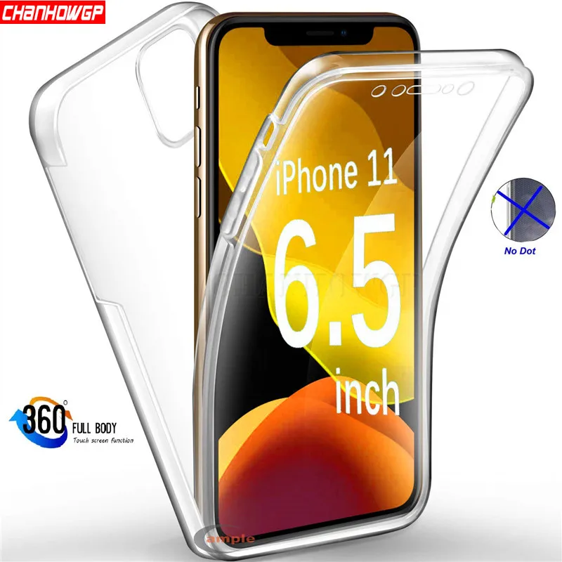 Мягкий Двойной силиконовый чехол для iPhone 11 Pro Max XR XS X max тонкий из ТПУ iphone 6 6s plus 7 8 PLUS
