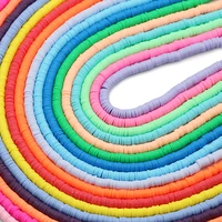45 color flat round 16inch 6mm bohemian polymer clay beads chip disk spacer loose beads for jewelry making handmade diy bracelet