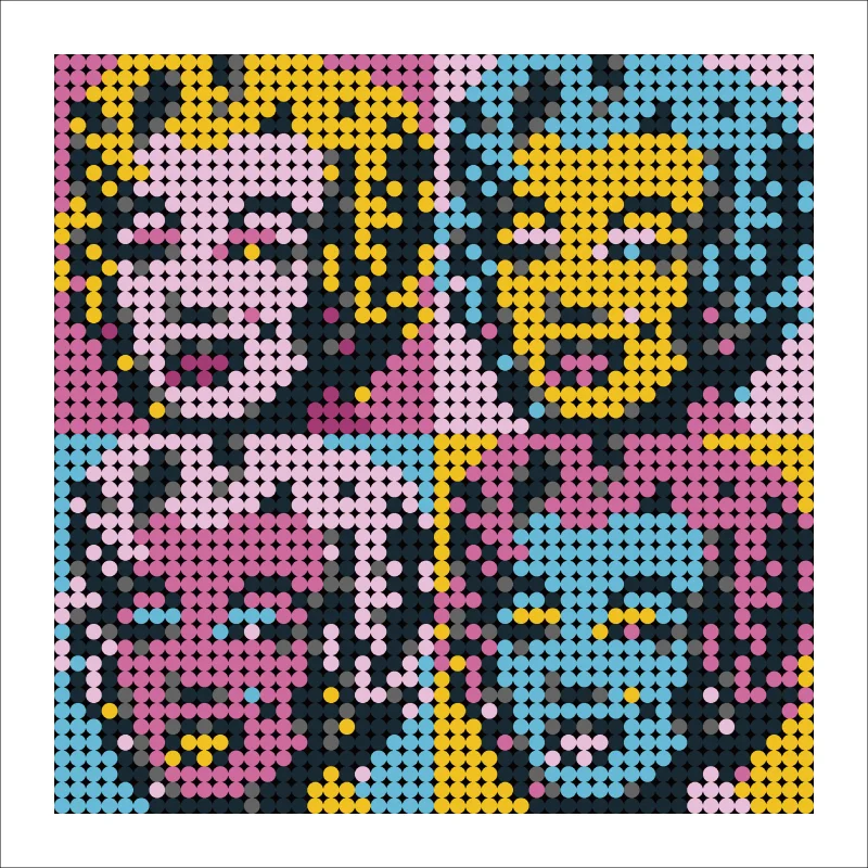 

Movie Star 4 In 1 Pixel Art Mosaic Painting MOC Art Building Blocks Bricks Creative Background Decoration Toy Toys