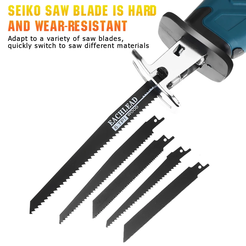 88V Cordless Reciprocating Saw Portable Replacement Electric Metal Wood Cutting Machine Tool for Makita 21V Battery | Инструменты
