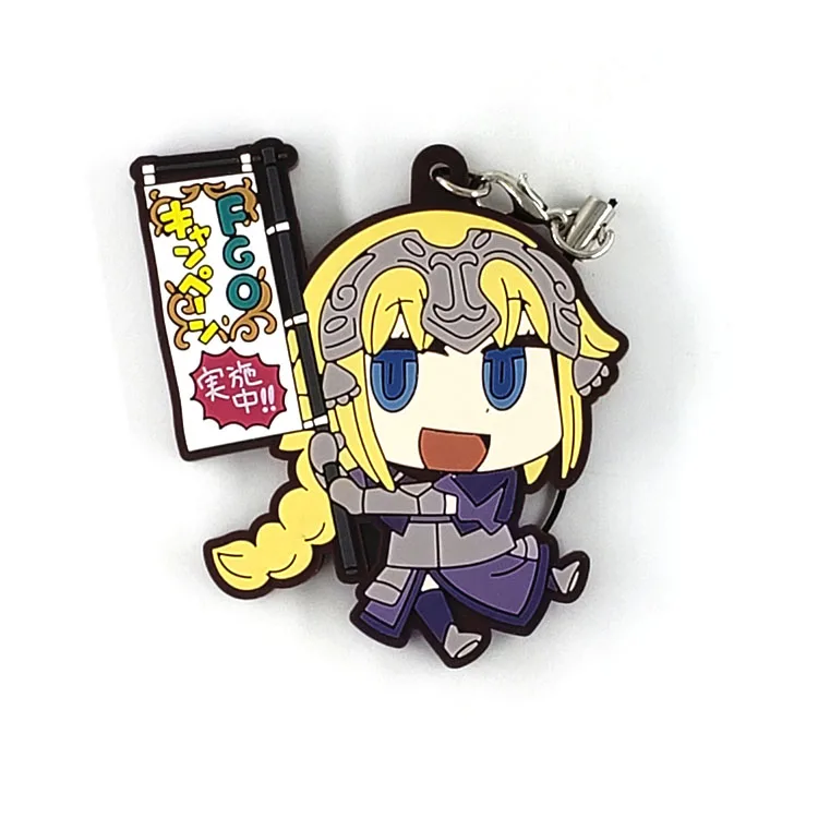 Fate stay night/Fate/Grand Order/FGO оригинальная японская аниме фигурка резиновая подвеска на мобильный телефон брелок ремешок D446