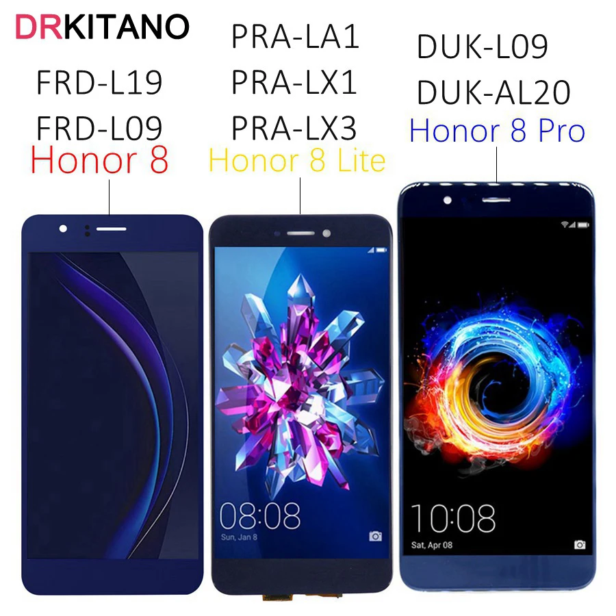 Huawei Honor 8 Pro ЖК-дисплей сенсорный экран дигитайзер для huawei Honor 8 Lite lcd 8pro DUK L09 PRA TL10 LA1 LX1 LX3 FRD L09 L19