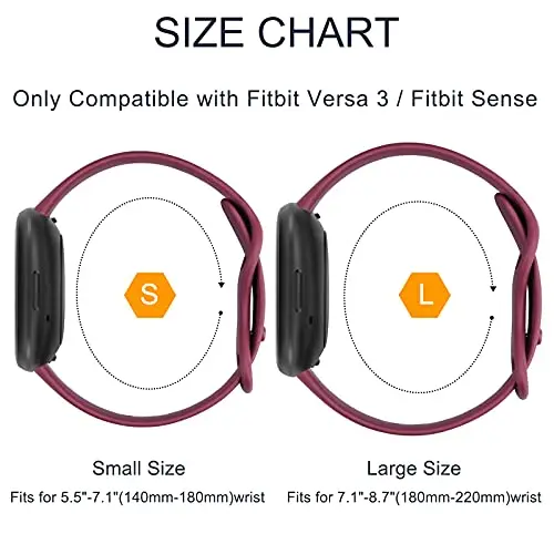 For Fitbit Versa 3 Smart Watch Silicone Band Double-Buck Waterproof Women Men Bracelet band for Fitbit Sense strap 1pair enlarge