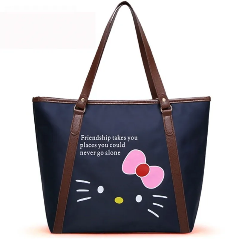 HELLO KITTY модная сумка на плечо Средняя тоут с мультипликационным принтом для