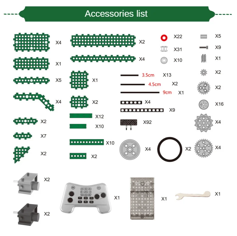 Описание электронные строительные блоки дистанционного Управление с 4 двигатели