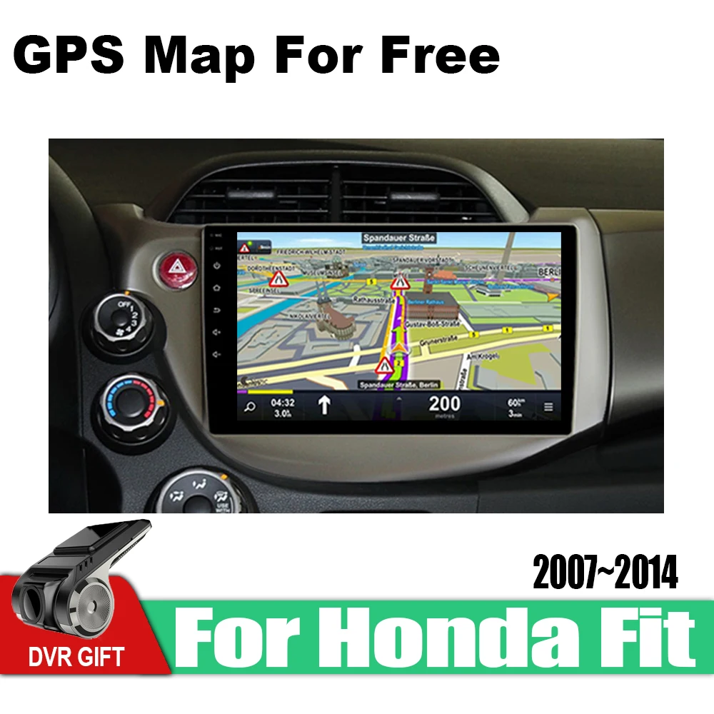 Автомобильный мультимедийный плеер Android 2din GPS-навигация для Honda Fit 2007 ~ 2014 стерео