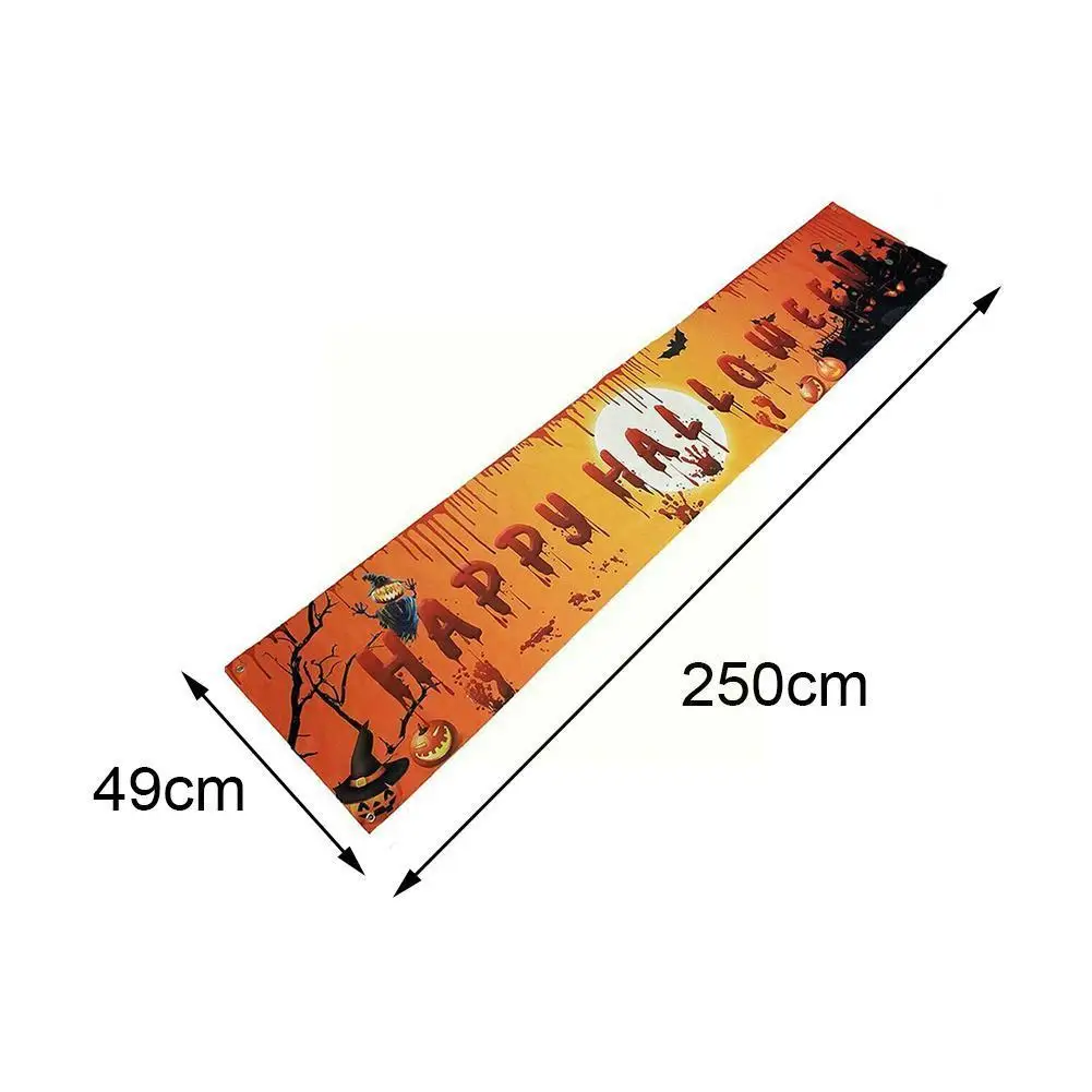 

Outdoor Halloween Banner Flags And Banners Pull Flag Background Hanging Decor Signs Foldable Celebrate Porch Party Decorati X9E2