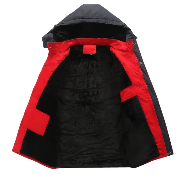 

NEW Winter Jacket Men for FENDT Windbreaker Windproof Waterproof Thicken Fleece Outwear Outdoorsports Overcoat Hood Military