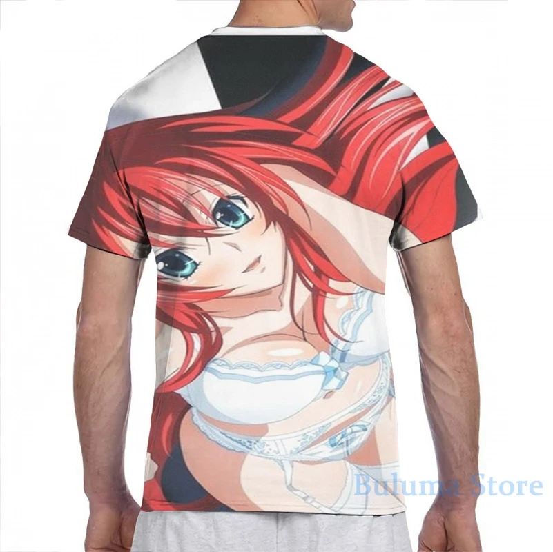 Старшая школа DxD Риас Gremory Мужская футболка для женщин со сплошным принтом Модная