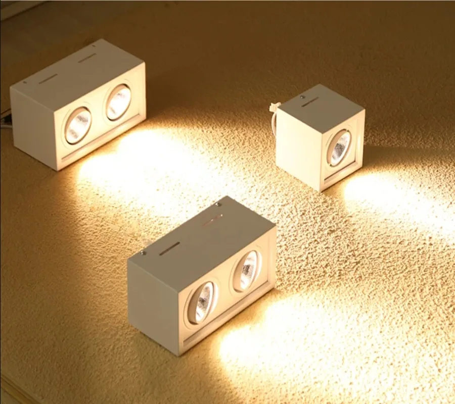

Square Dimmable COB LED Downlights 12W 24W LED Ceiling Lamps AC85~265V LED Ceiling Spot Lights Warm/Cold White Indoor Lighting