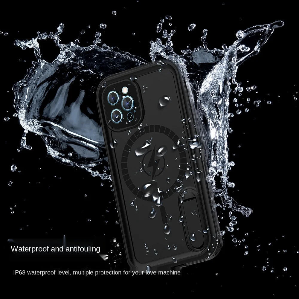 For IPhone 12 Pro Max Cover Waterproof Shield Wireless Charger Cover Magnetic Case For Apple IPhone 12 Pro Max Mini Magsafe