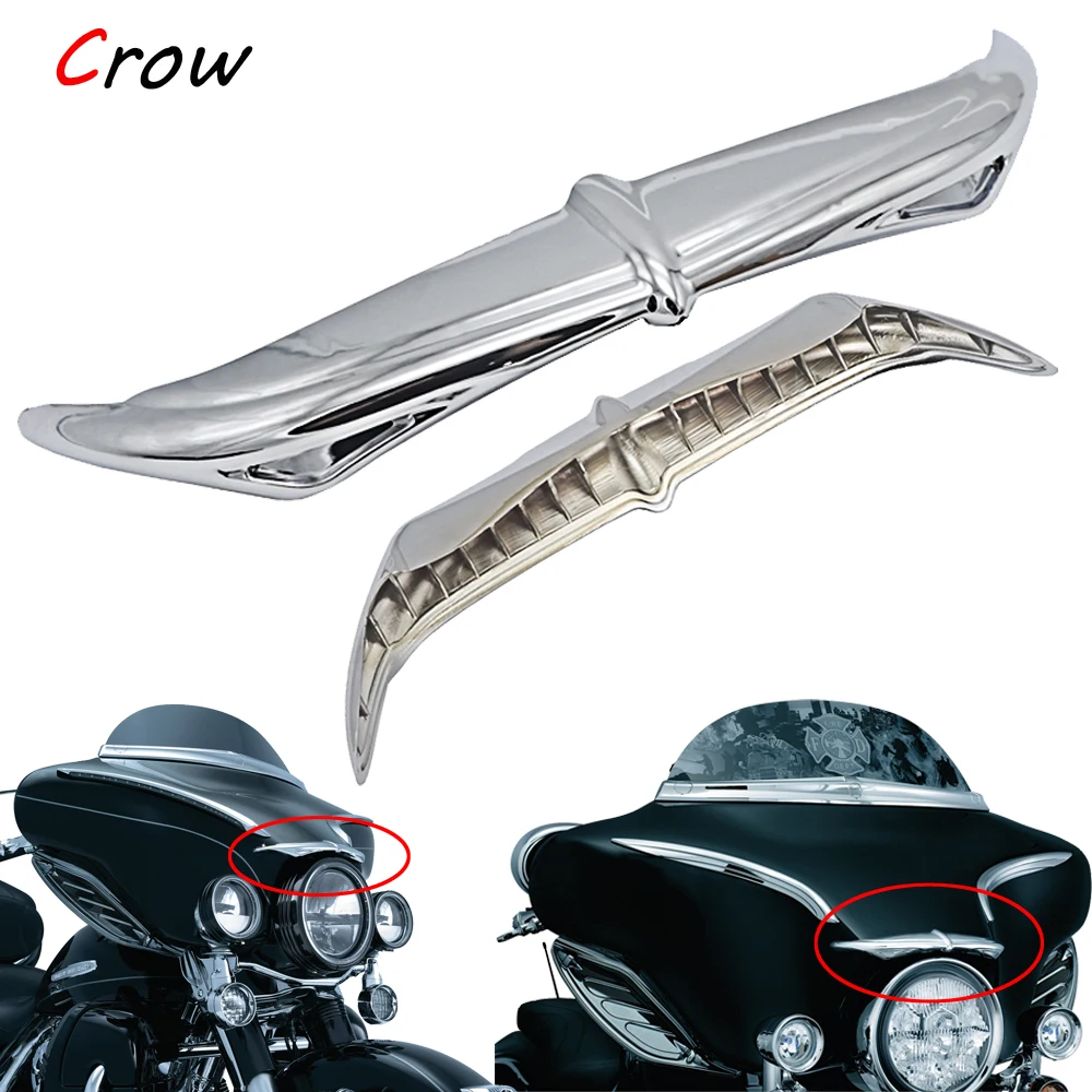 

ACZ летучая мышь обтекатель бровей акцент отделка для Harley Touring Electra Glide FLHT FLHTC Street Glide FLHX Tri Glide FLHTCUTG