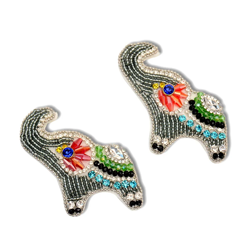 1 шт. милый слон Стразы Вышивка бисером нашивка для одежды DIY модные сумки обувь