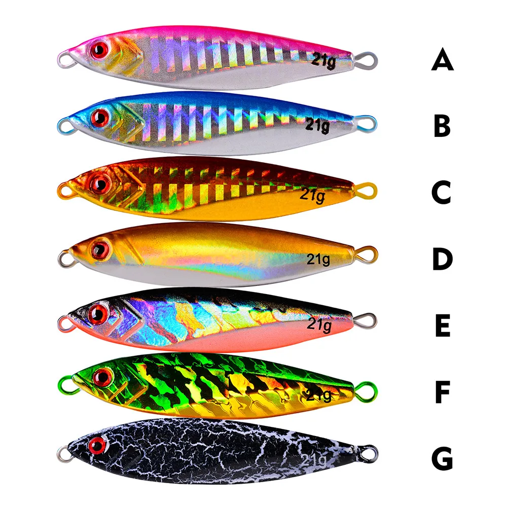 

7 Pcs/lot New Cast Metal Bait Spinner Spoon Fishing Lures Jigs Trout Fishing Hard Baits Tackle Pesca Lead Fish Jigging Set