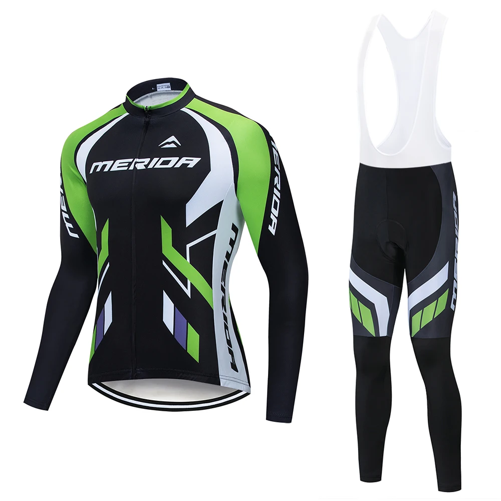 Осенний Профессиональный Топ с длинным рукавом для команды Merida велосипедная
