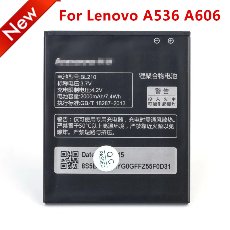 Высококачественный аккумулятор BL210 для Lenovo A536 A606 S820 S820E A750E A770E A656 A766 A658T S650 2000 мАч |