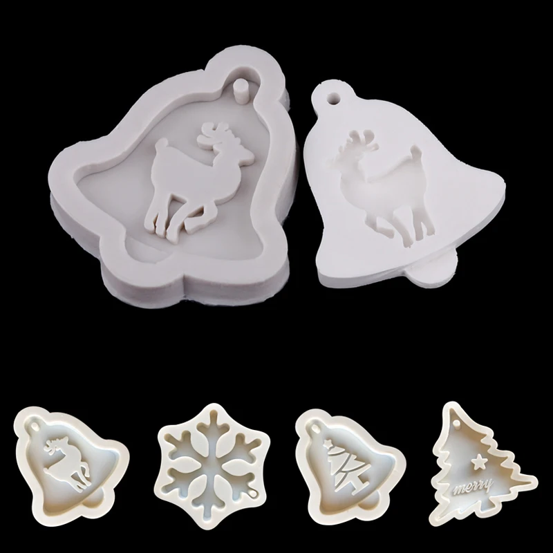 Форма для рождественской елки снежинок зеркальная подвеска силиконовая форма