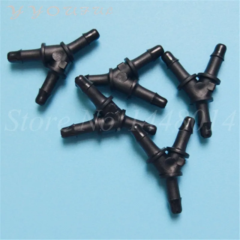 Eco solvent UV printer ink tube connector Y shape for Epson DX4 DX5 head Roland Allwin Xuli Aifa damper clips 4X3MM 50pcs | Компьютеры и
