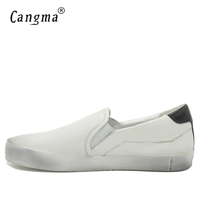 

CANGMA дизайнерские итальянские брендовые кроссовки, повседневная обувь, лоферы, белая натуральная кожа, Мужская обувь для отдыха, мужские кроссовки