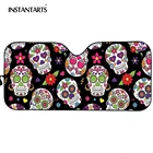 INSTANTARTS Sugar Skull дизайн автомобиля солнцезащитный козырек Переднее Окно Авто Аксессуары лобовое стекло Солнцезащитный козырек