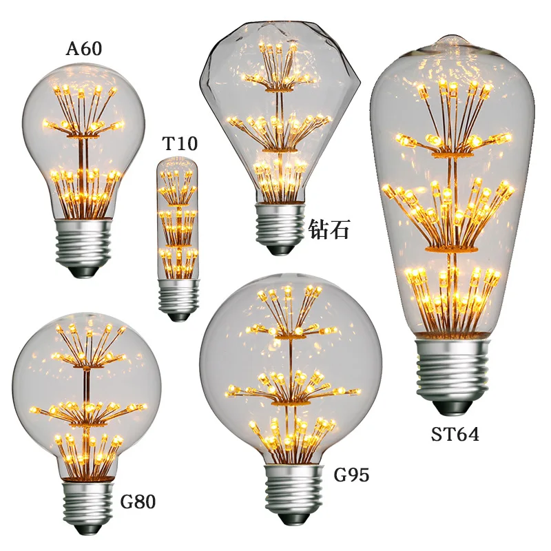 

Retro Vintage LED Unique Glass Tree Filament Edison Style Light Bulb E27 3W