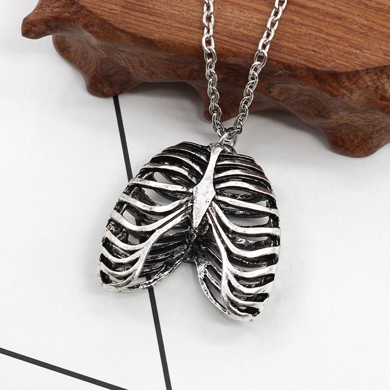 Винтажное ожерелье в виде костяной клетки черепа | Украшения и аксессуары