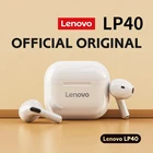 Новые оригинальные беспроводные наушники Lenovo LP40 TWS Bluetooth 5,0 двойное Стерео шумоподавление бас сенсорное управление долгий режим ожидания