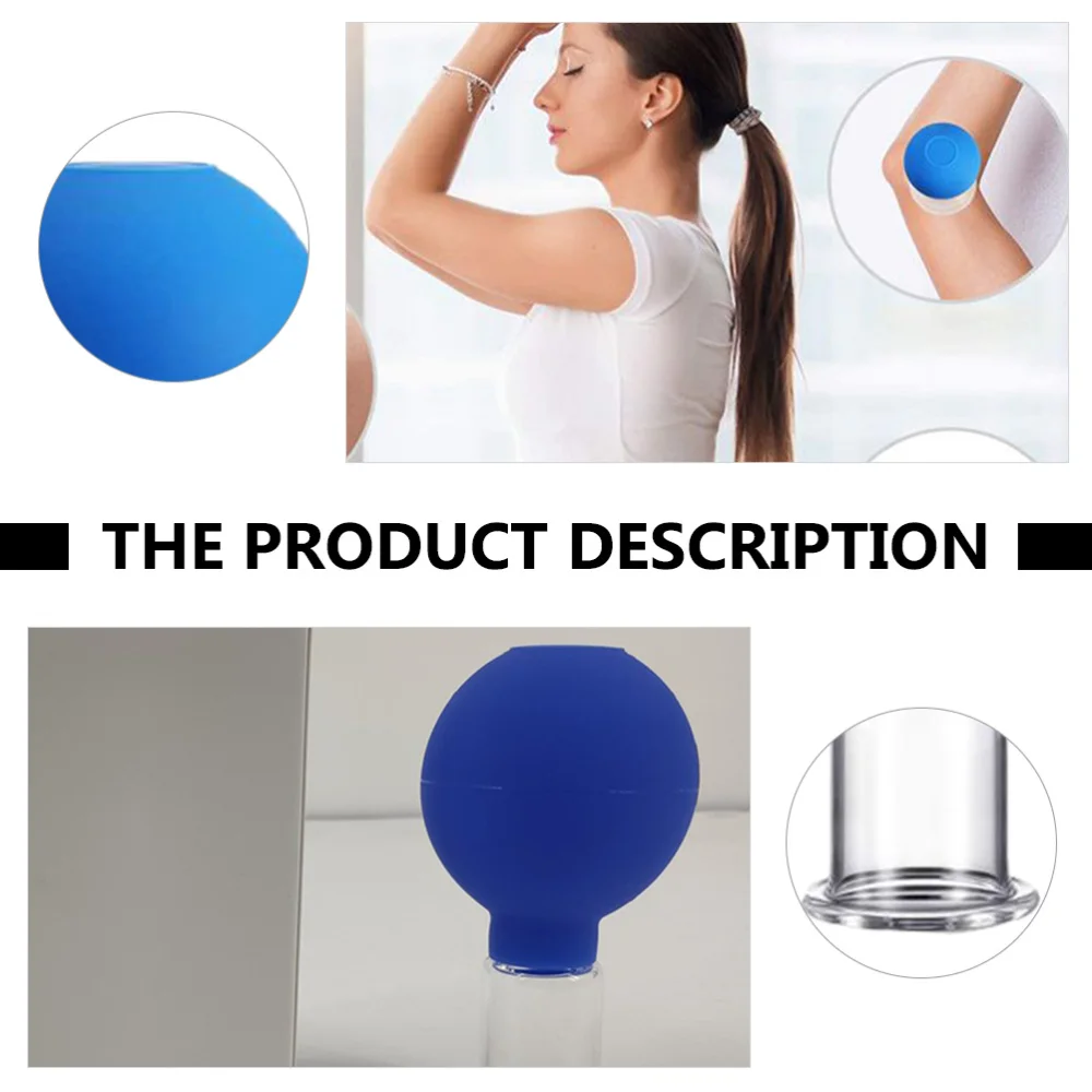 

1 Set 2pcs Novel Vacuum Suction Cupping Cups for Face Neck and Whole Body (Blue)