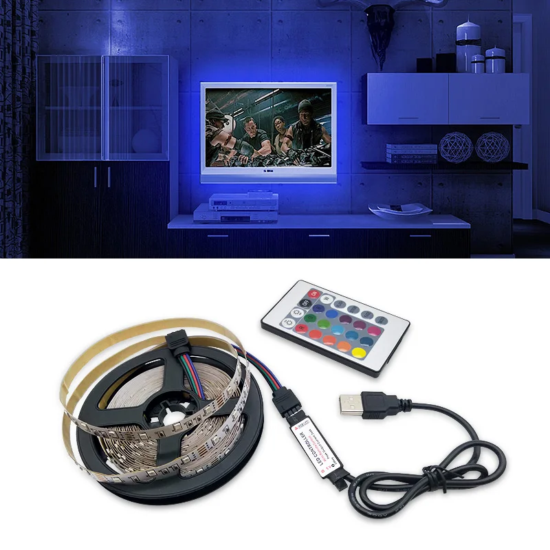 USB Светодиодная лента светильник ТВ ПОДСВЕТКА 5 в водонепроницаемый RGB SMD 5050/3528