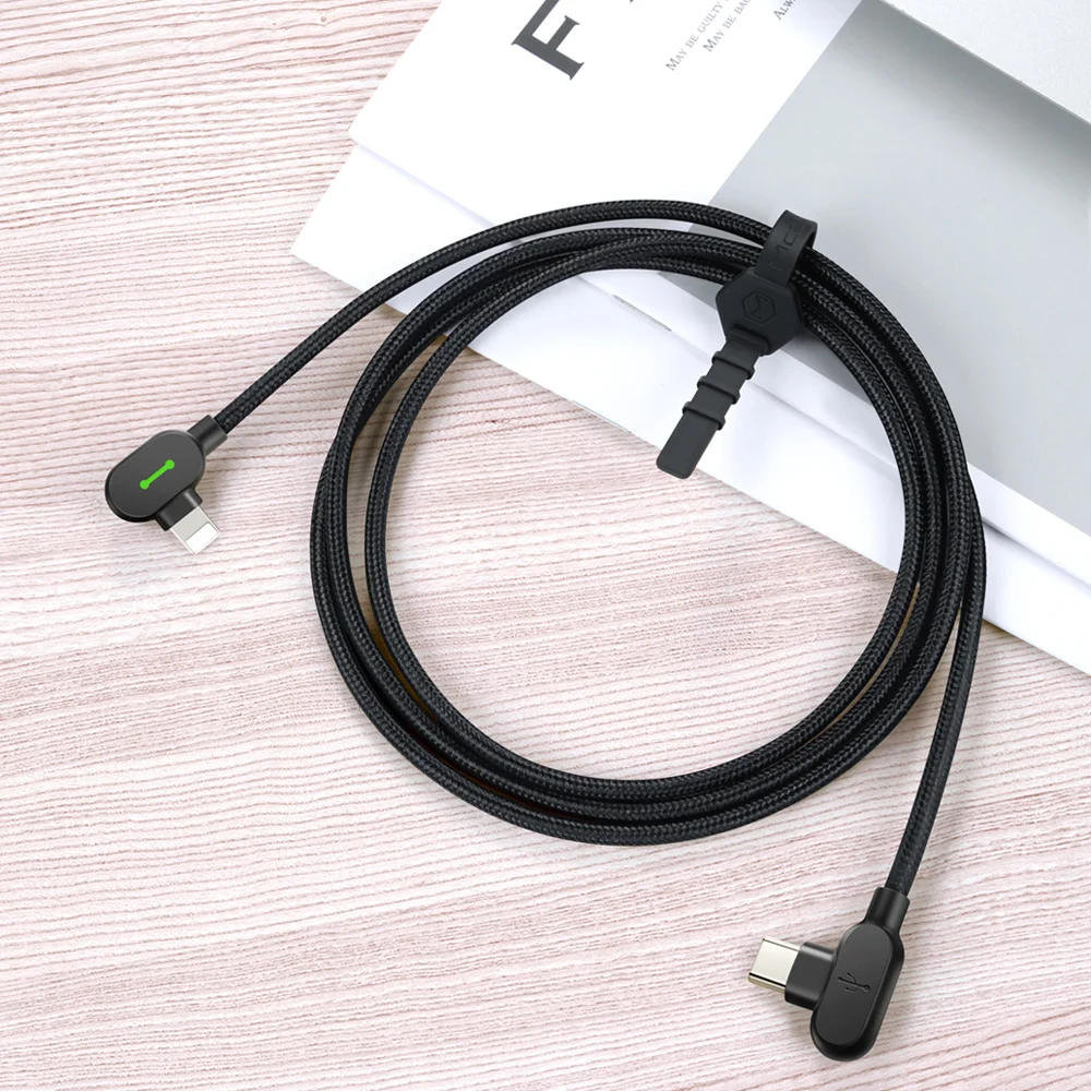 Mcdodo USB C для IPhone Lightning 11 Pro Max XS Max XR X 8 36 Вт PD type C быстрое зарядное устройство кабель для передачи данных для Macbook IPad Pro IOS13 шнур - Цвет: Black