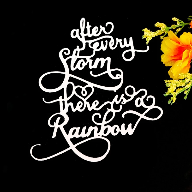 

After Every Storm There Is A Rainbow Metal Cutting Dies Stencil Scrapbooking DIY
