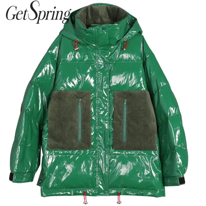 Getвесенняя Женская парка s в стиле пэчворк зимняя верхняя одежда куртка пальто