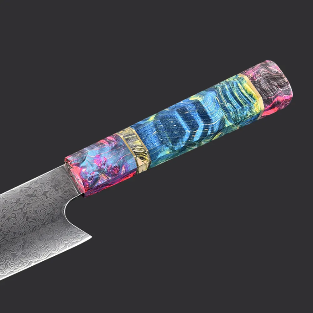 8 Inch Damascus Kitchen Knife Handmade Chef VG10 Japanese Steel Kiritsuke Gift Box Grandsharp | Дом и сад