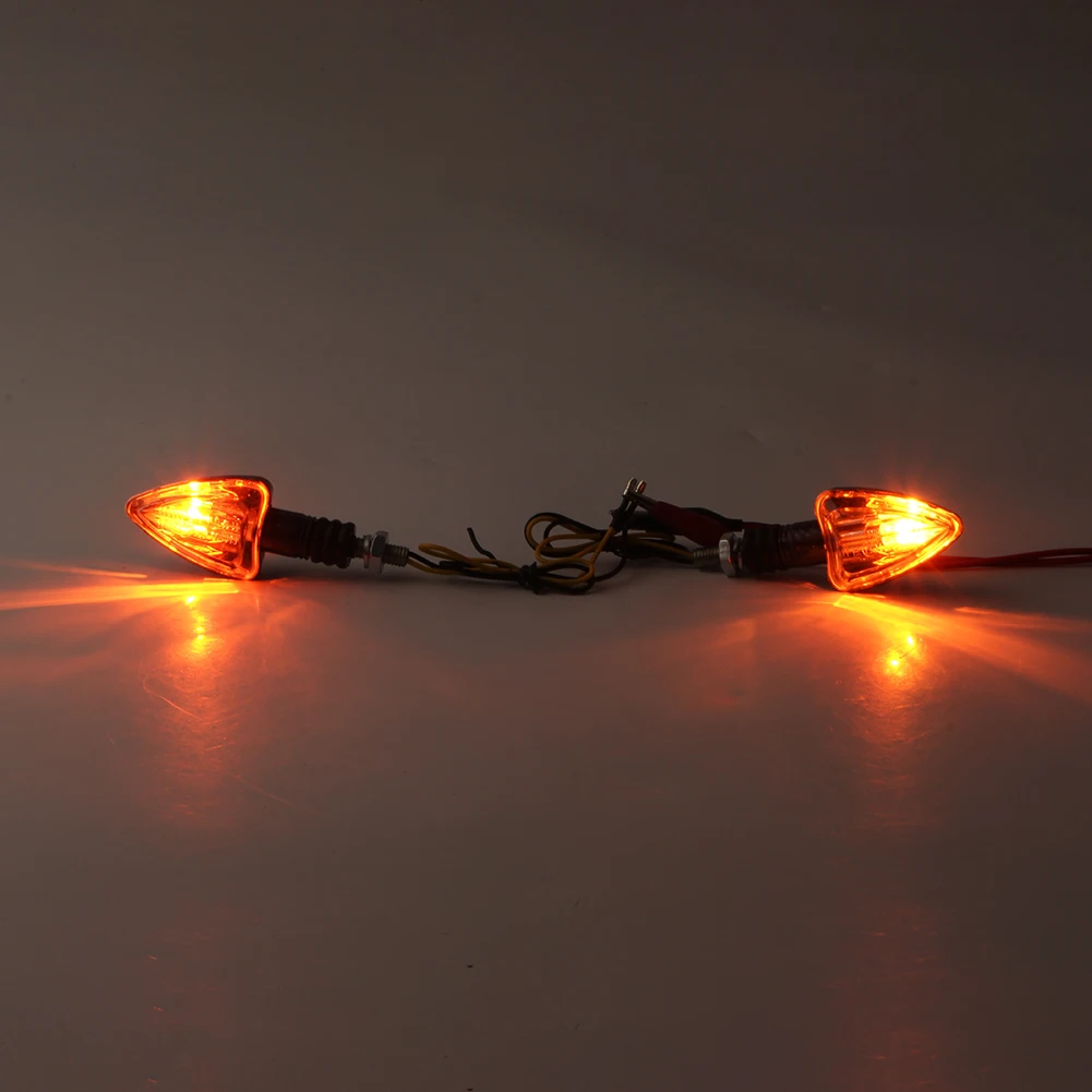 

2x Motorcycle LED Triangle Signal Turn Signals Indicator Blinker Lights for Harley Yamaha Suzuki Kawasaki Honda etc. Universal