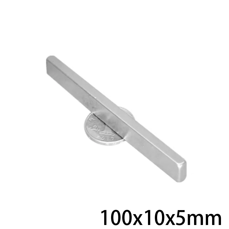 1 ~ 20 шт. 100x10x5 мм мощный профессиональный блоковые магниты 100mmX10mm N35 супер