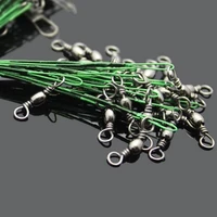 dropshipping 20pcs anti bite steel wire leader swivel fishing line tackle tool fish accessory