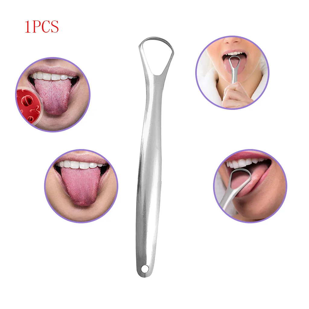 

Useful Tongue Scraper Cleaner Fresh Breath Oral Maker Stainless Steel Tongue Mouth Brush Cleaner For Adults Kids Men Women