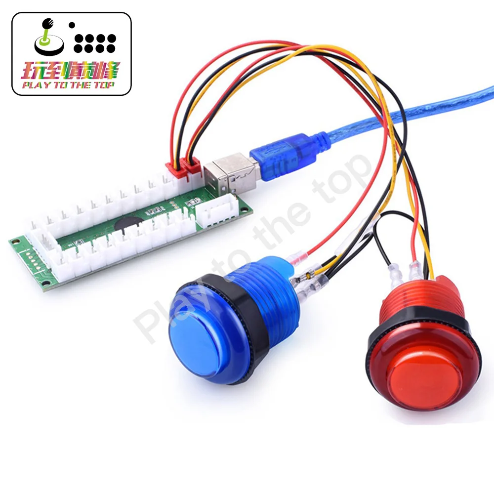 Для Raspberry Pi 3 2 Модель B Retropie светодиодный аркадные рукодельные части 2x Нулевая