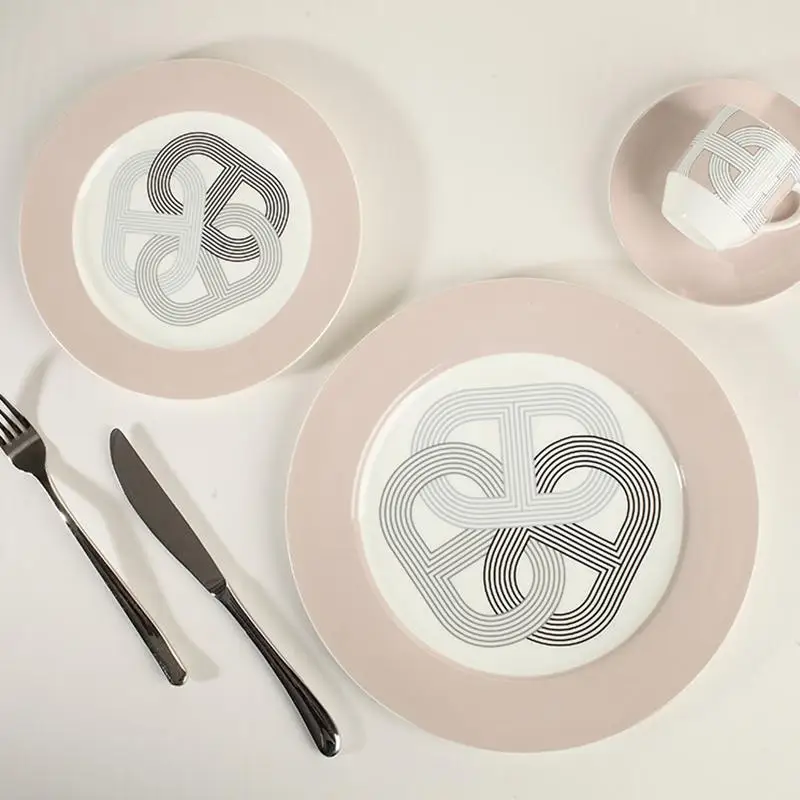 

European Porcelain Fruit Dessert Cake Plate set Color Bone China Mug Coffee Cup & Saucer Luxury Home Decor