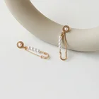 Женские весенние жемчужные броши в виде ракушек большие серьги в европейском и американском стиле креативные в стиле барокко Ретро Дизайнерские Длинные латунные ювелирные изделия