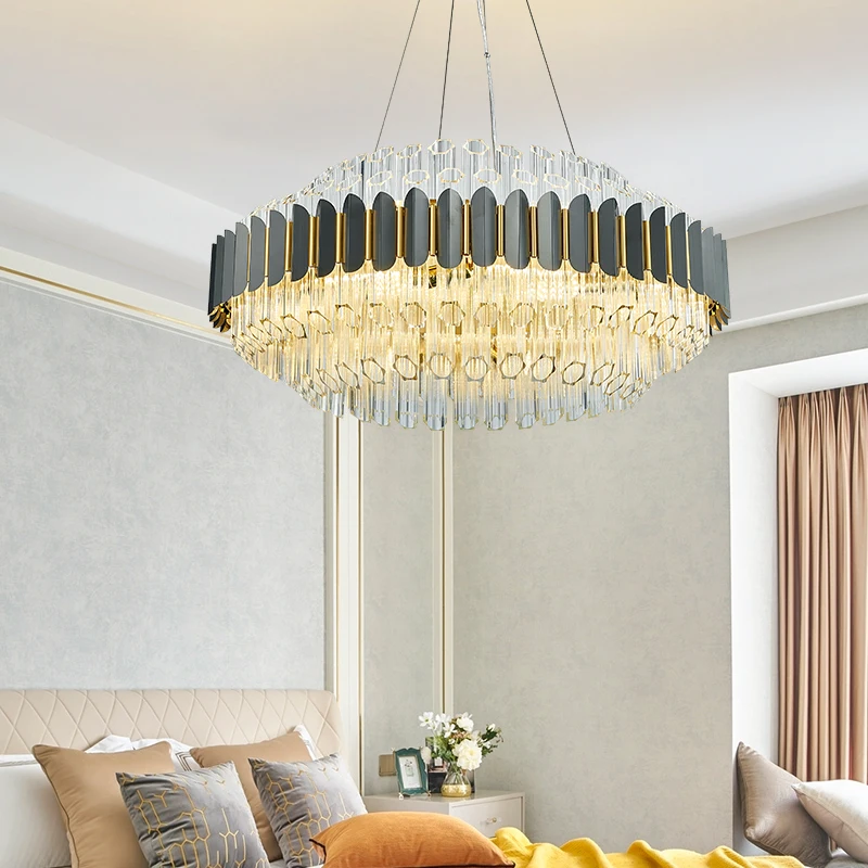Crystal Chandelier Postmodern Luxury Restaurant Art Hotel Bedroom Lamp Villa North Europe Living Room | Лампы и освещение