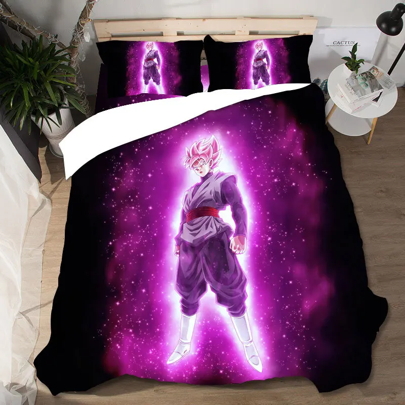 Dragon Ball постельное белье из хлопка домашний текстиль постельное белье высокого качества 3D комплект постельного белья королевского размера детское постельное белье Комплект пододеяльника 2 человека