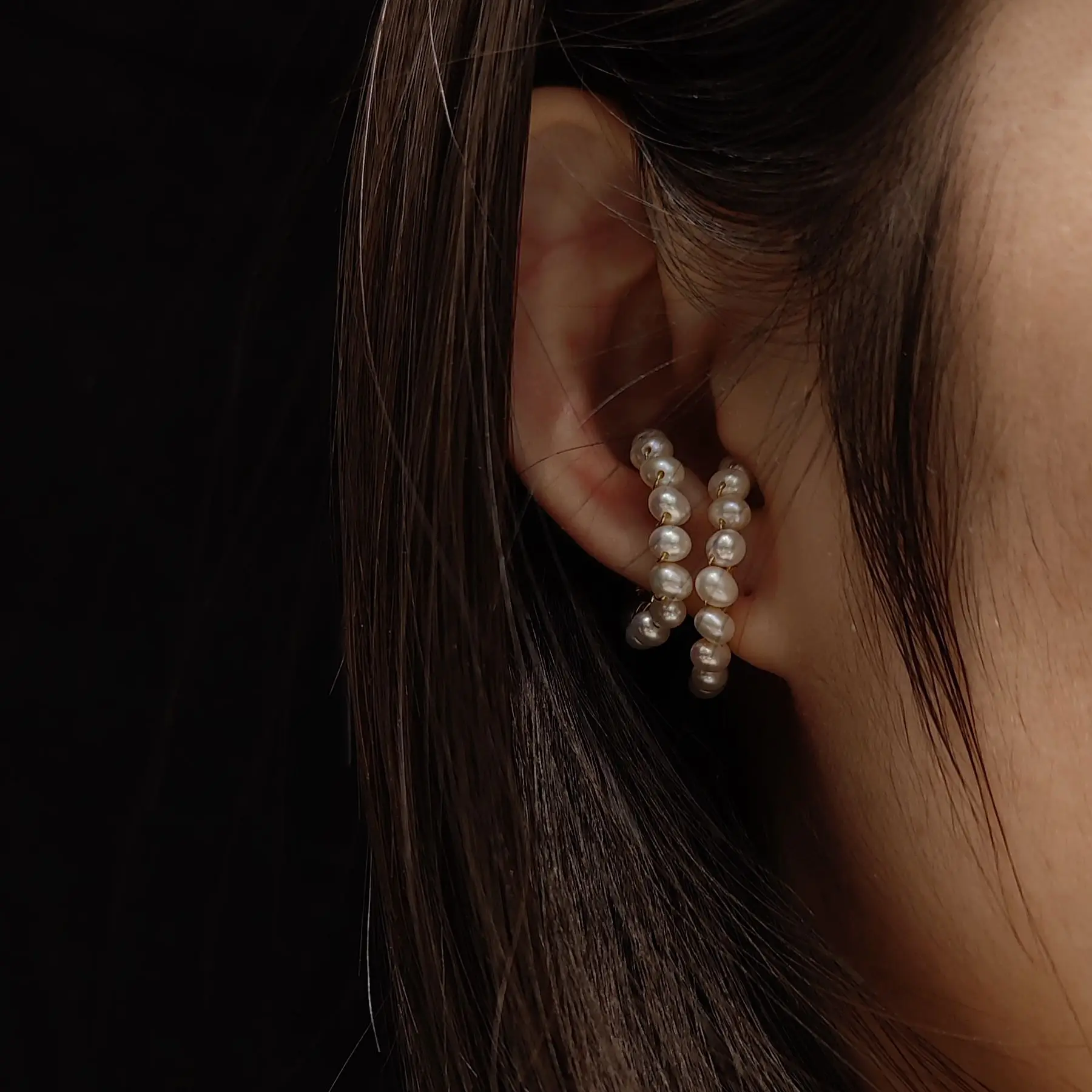 

Lii Ji Freshwater Pearl Ear Clip 1Pcs 14K Gold Filled Handmade Jewelry Real Pearl For Women Girls Gift Can Washing Earrings
