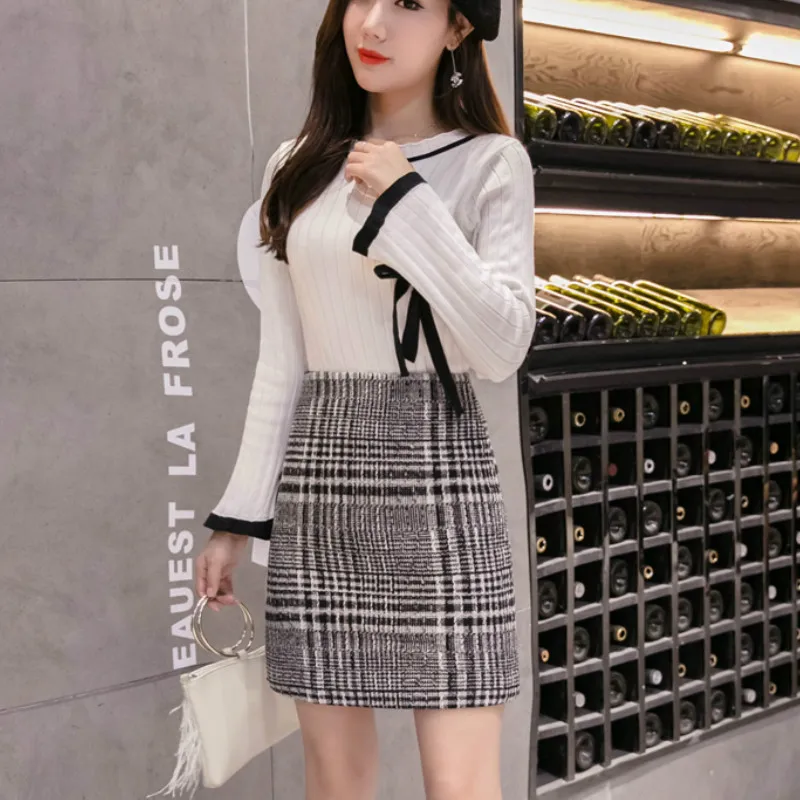 

Plaid Skirt Women Hot Sale A-line High Waist Mini Skirts Womens Elegant Casual Slim Females Harajuku All Match Kawaii Korean