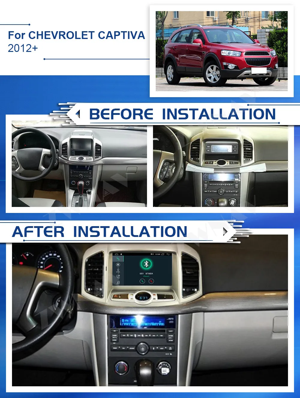 Carplay Android экран плеер для CHEVROLET CAPTIVA 2012 2013 2014 2015 2016 Авто Радио Аудио стерео