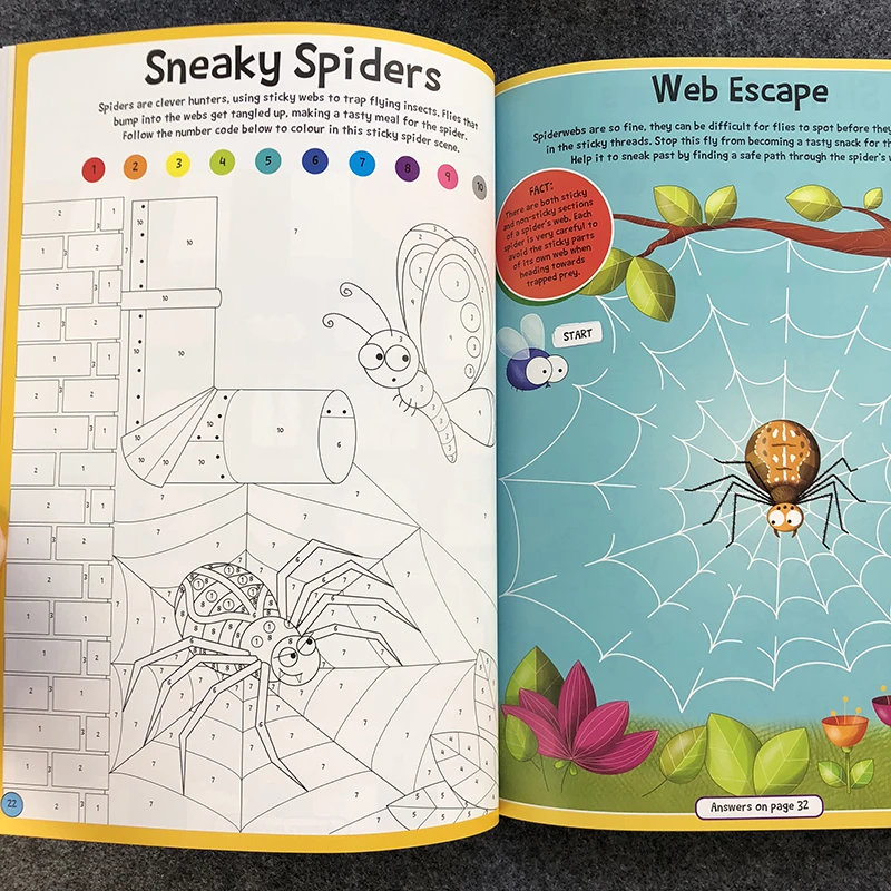 Детский сад детская раскраска и граффити наклейка книга фокус на