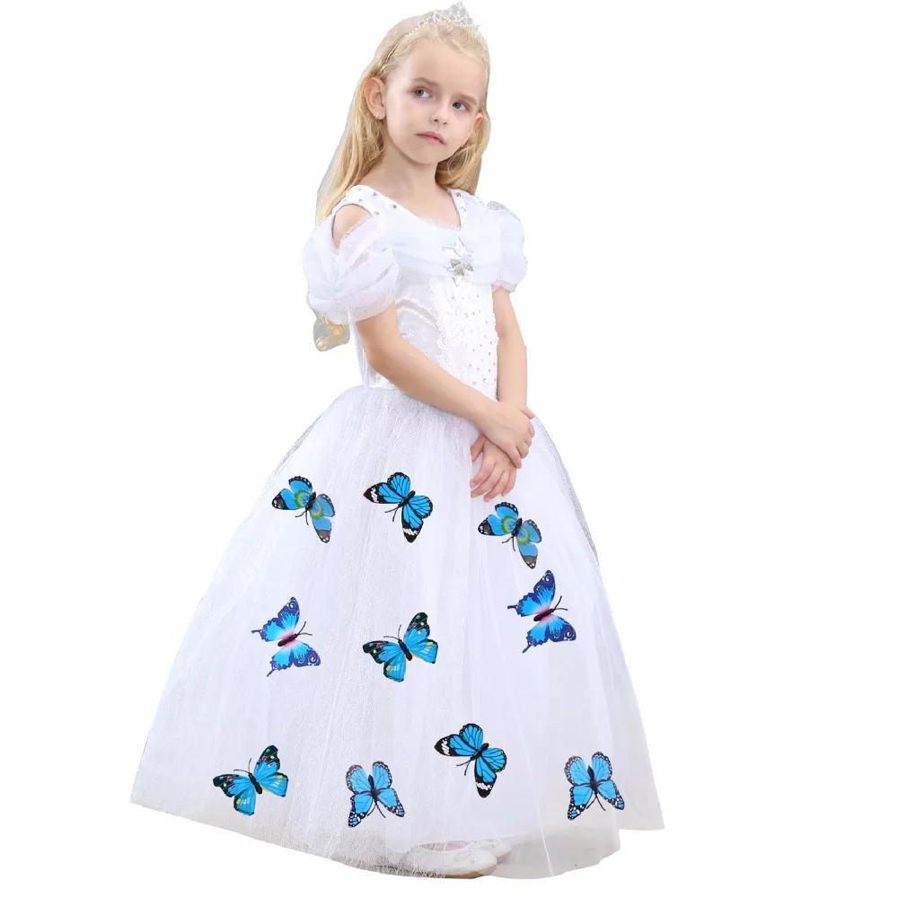 

Girls Princess Butterfly Lace Dress Teenager Girl's Halloween Vestodis Custome Carnival Dress up kids Brithday Christmas Clothes