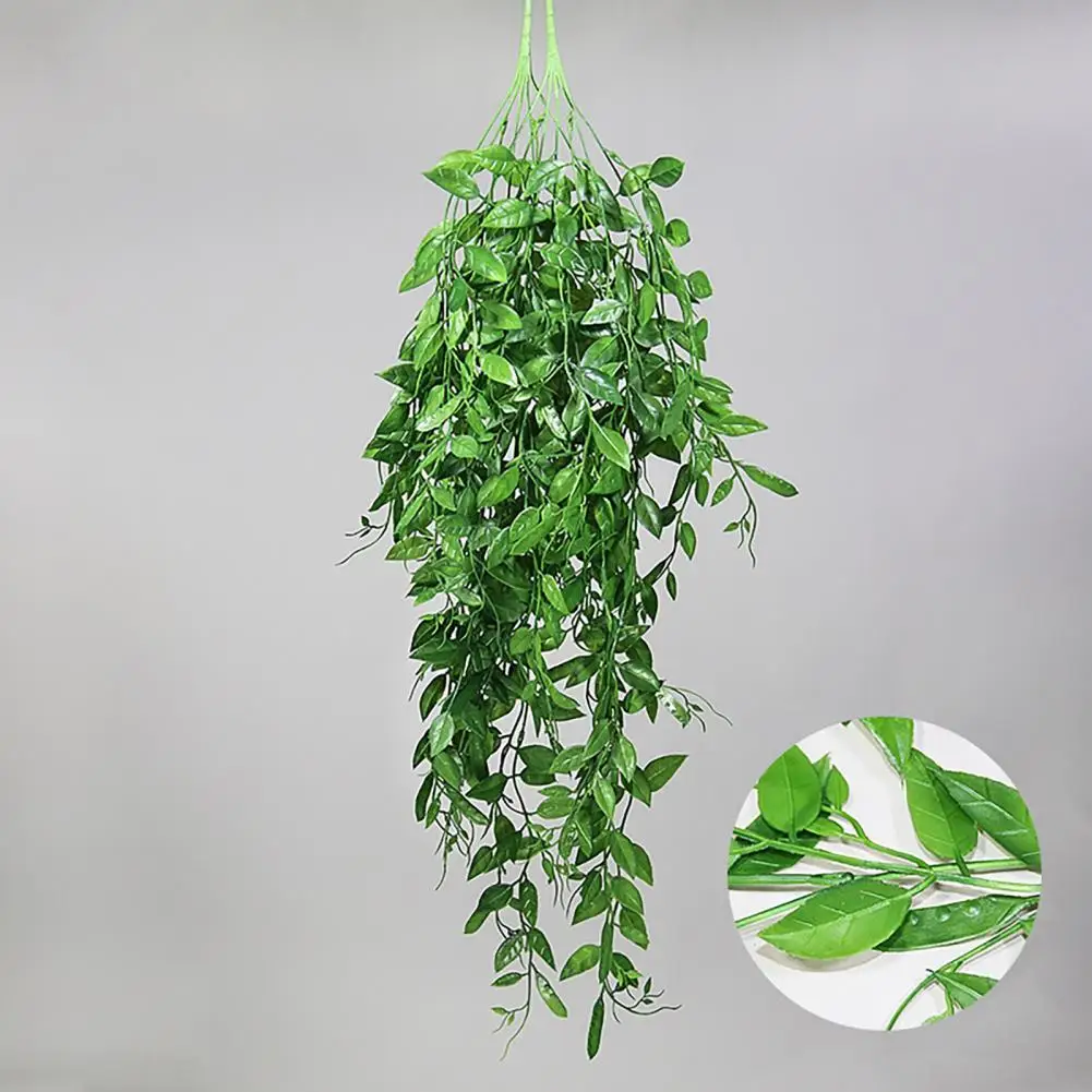 

Dropshipping 75cm Willow Leaves Vine hanging Artificial Plants Silk Leaf Grass Flower Home Wedding Party Wall Balcony Decoration