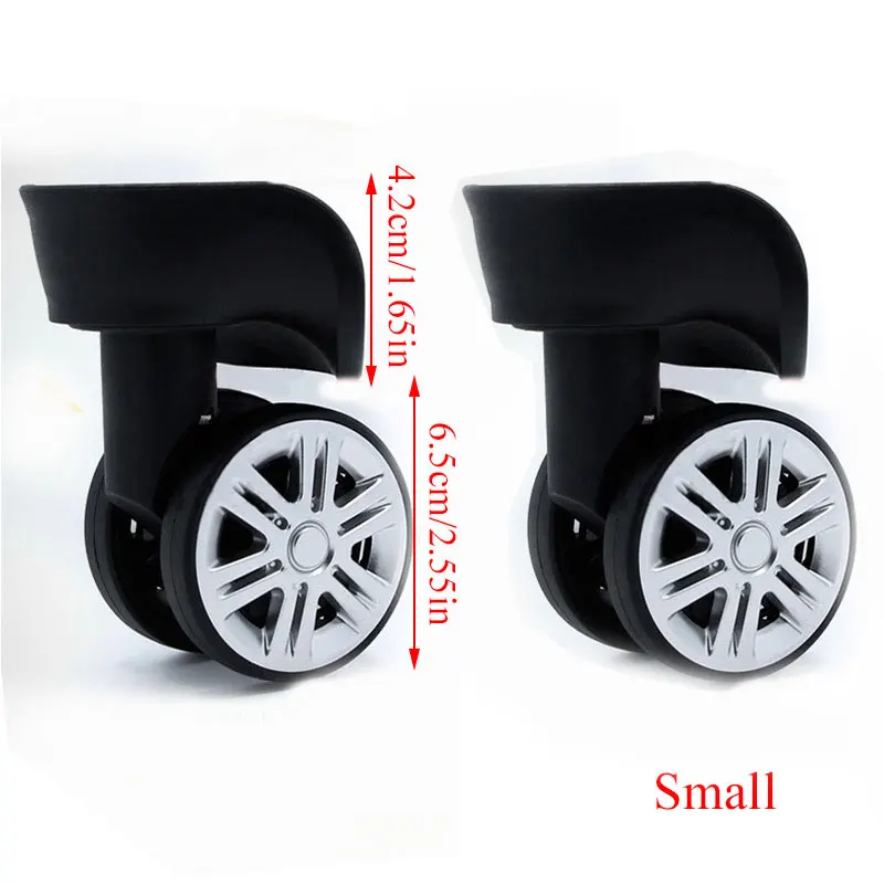 1 Pair DIY Replacement Luggage Wheels for suitcases Repair Hand Spinner Caster Wheels Parts Trolley Rubber Trunk Wheel Black Hot